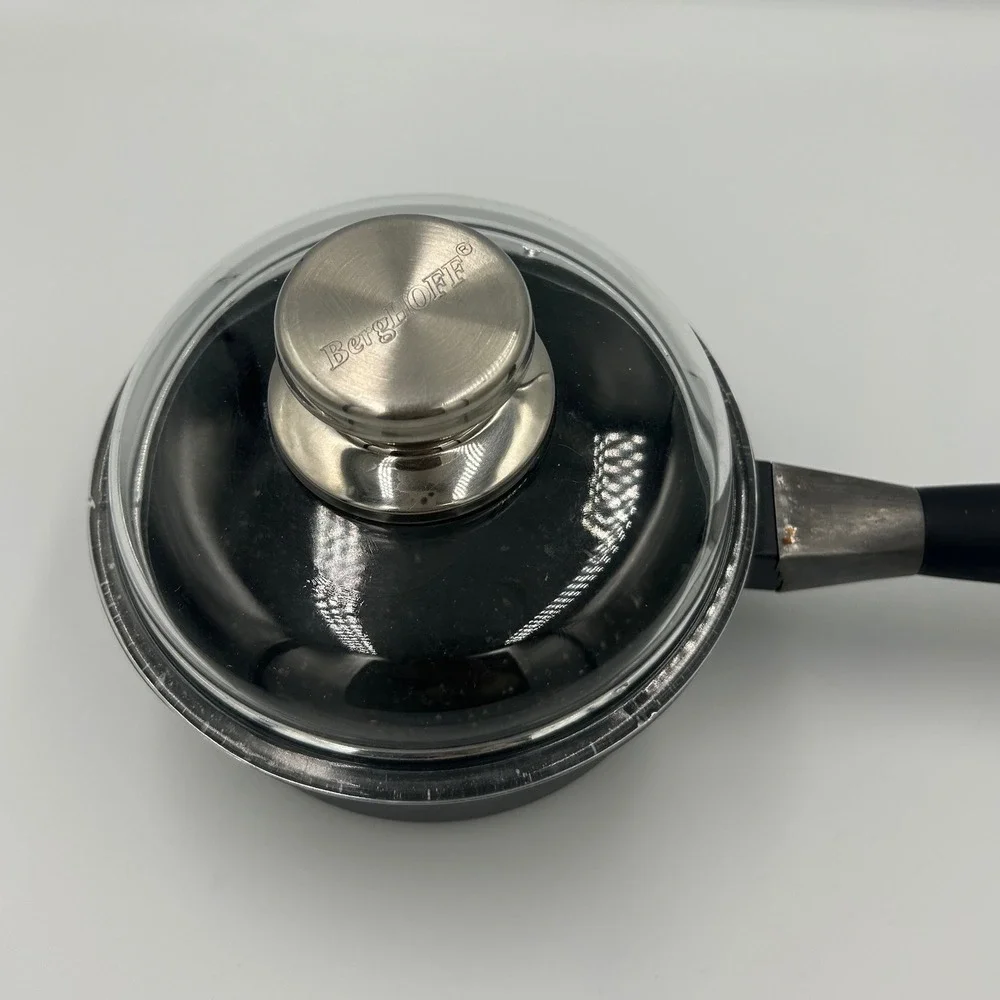 BergHOFF‎ Non-Stick Saucepan with Glass Lid Black Interior Induction Base